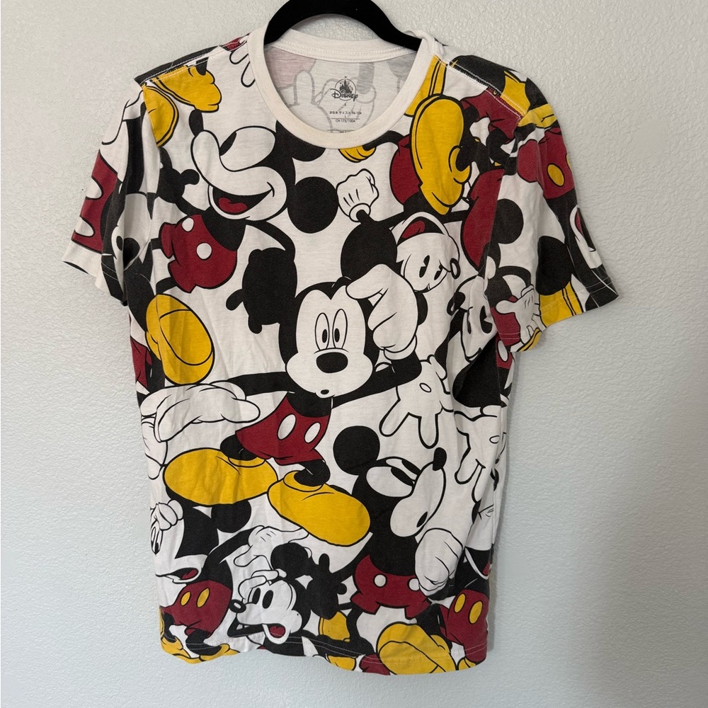 Disneyland Tokyo Mickey Mouse T-Shirt - Black, Red, Yellow Size Small